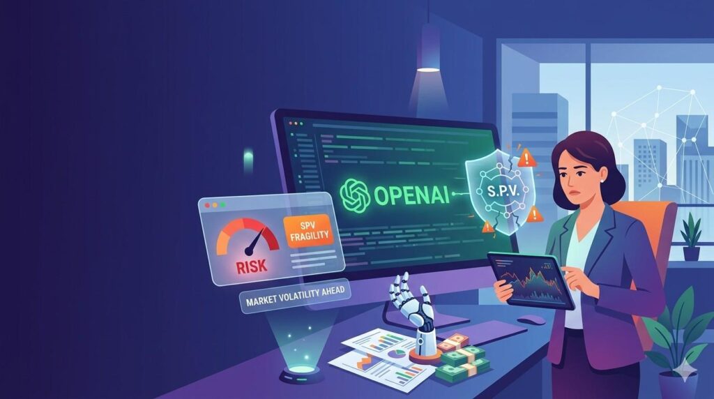 OpenAI investment warning concept showing risk of SPV and fake AI investment schemes