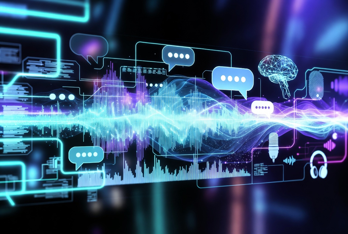 Large-scale AI data center with servers and GPU infrastructure powering artificial intelligence systems