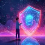 “Futuristic concept of Meta parental control AI shield”