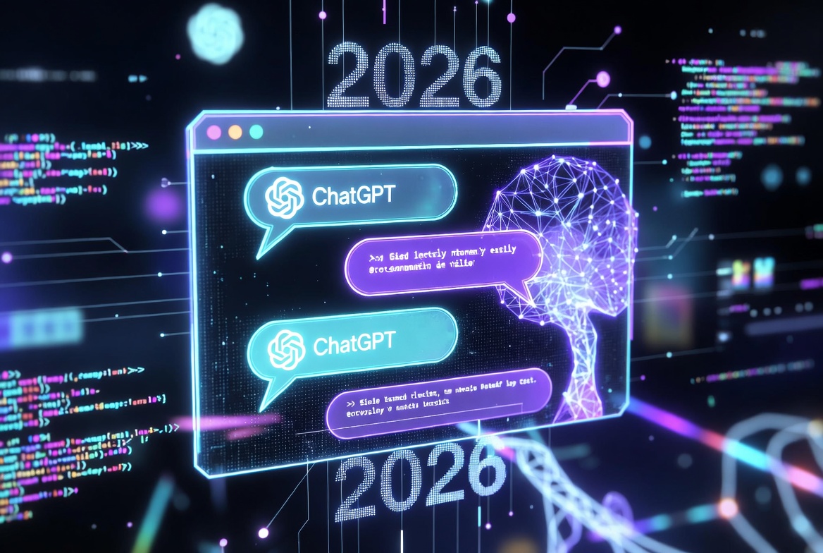 ChatGPT AI chatbot interface displayed on laptop and smartphone screens