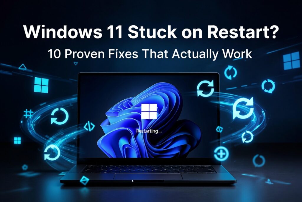 Windows 11 stuck on restart screen with loading circle